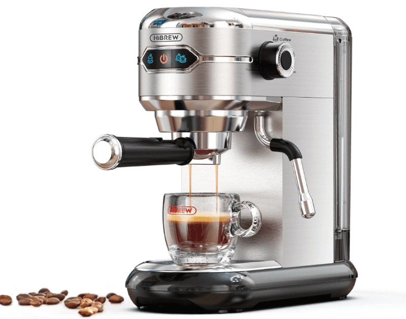 Highbrew H11 italienische Espressomaschine mit Milchschäumer